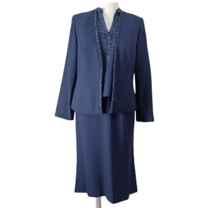 KAREN MILLER NEW YORK FORMAL 2 PIECE SET DRESS/JACKET SIZE 12